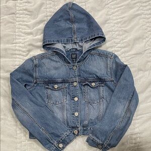GAP Kids Hooded Blue Jean Jacket size XXL Girls